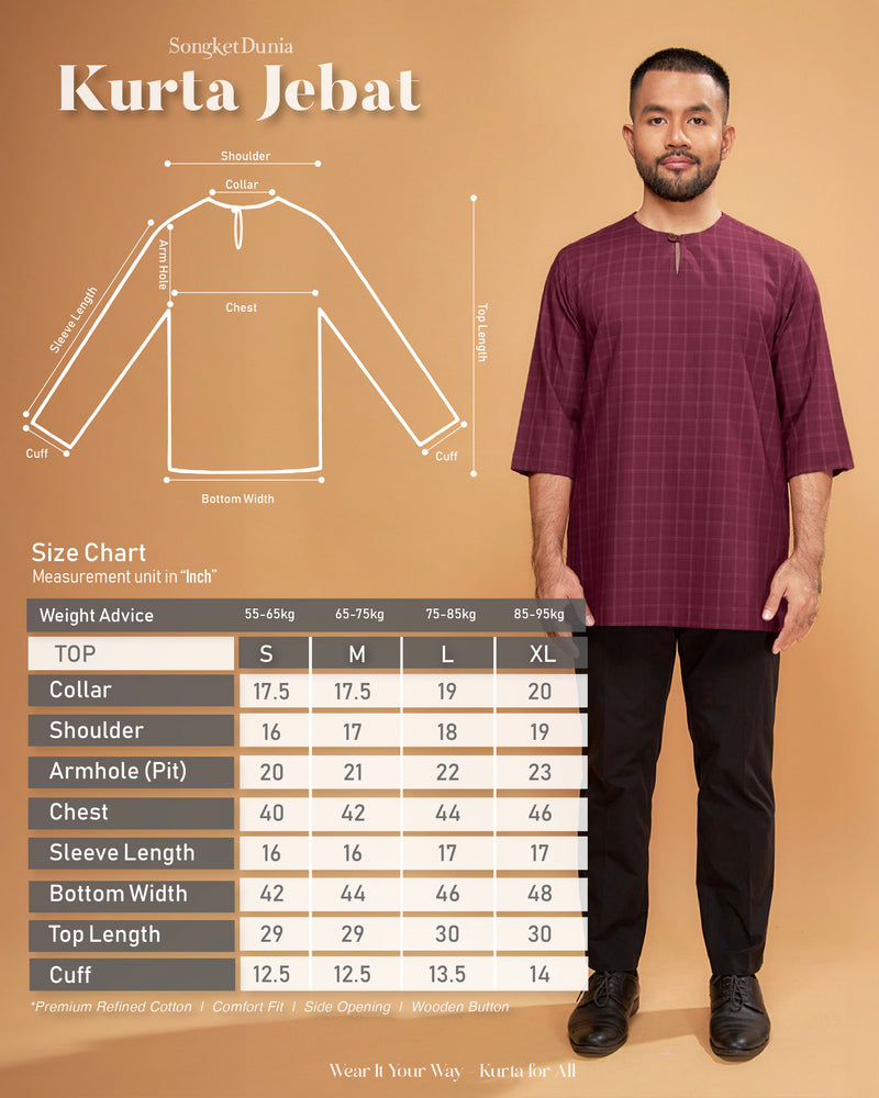 KURTA JEBAT (Checked) - BABY BLUE