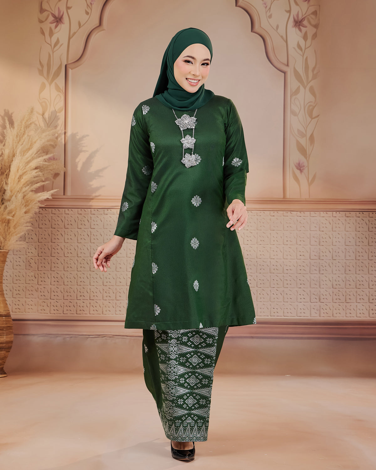 KURUNG SURAYA (PESAK GANTUNG) | GREEN - SILVER