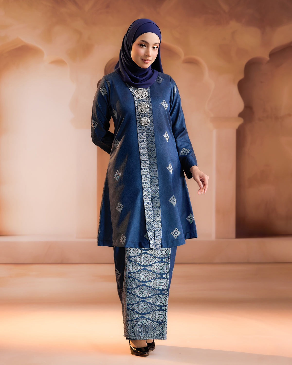 KURUNG NILAMSARI (KEBAYA) RTW | TEAL BLUE SILVER