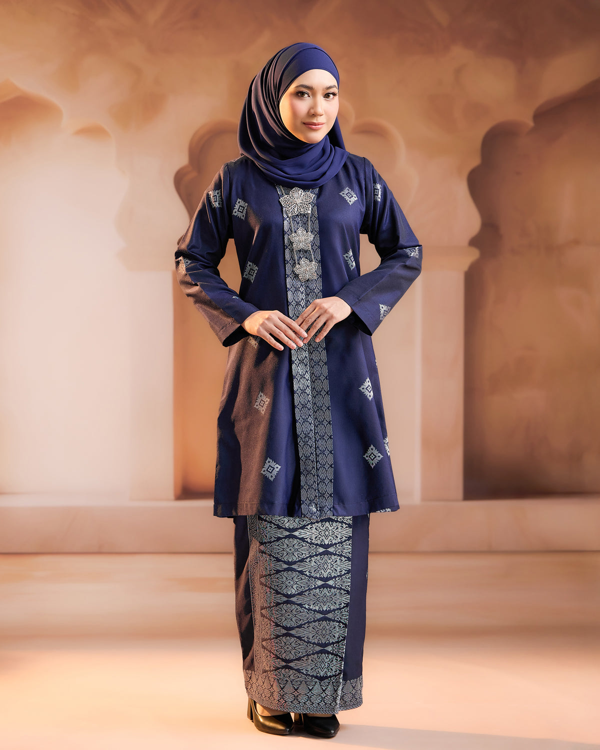 KURUNG NILAMSARI (KEBAYA) RTW | NAVY BLUE SILVER