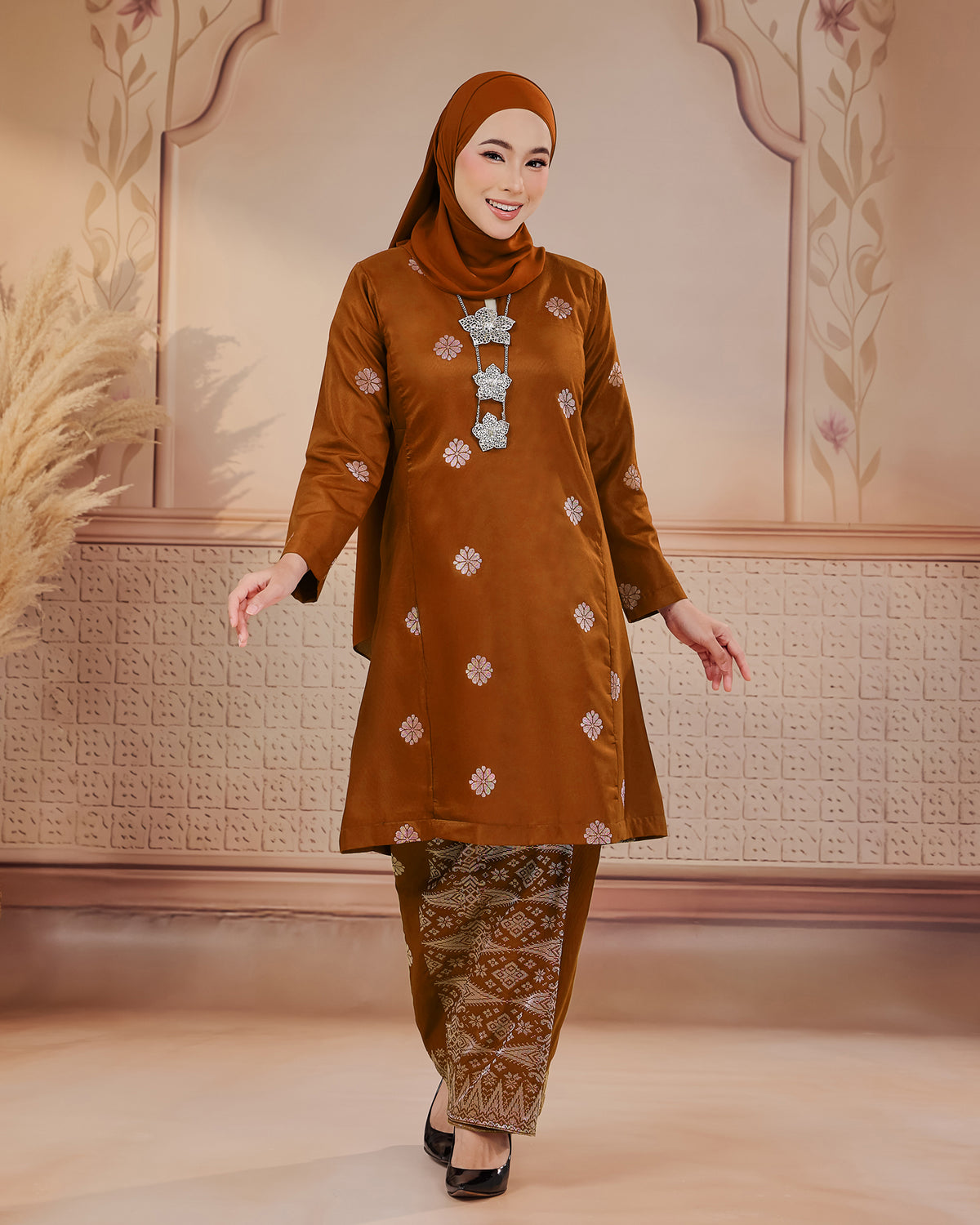 KURUNG SURAYA (PESAK GANTUNG) | BRICK ORANGE - SILVER
