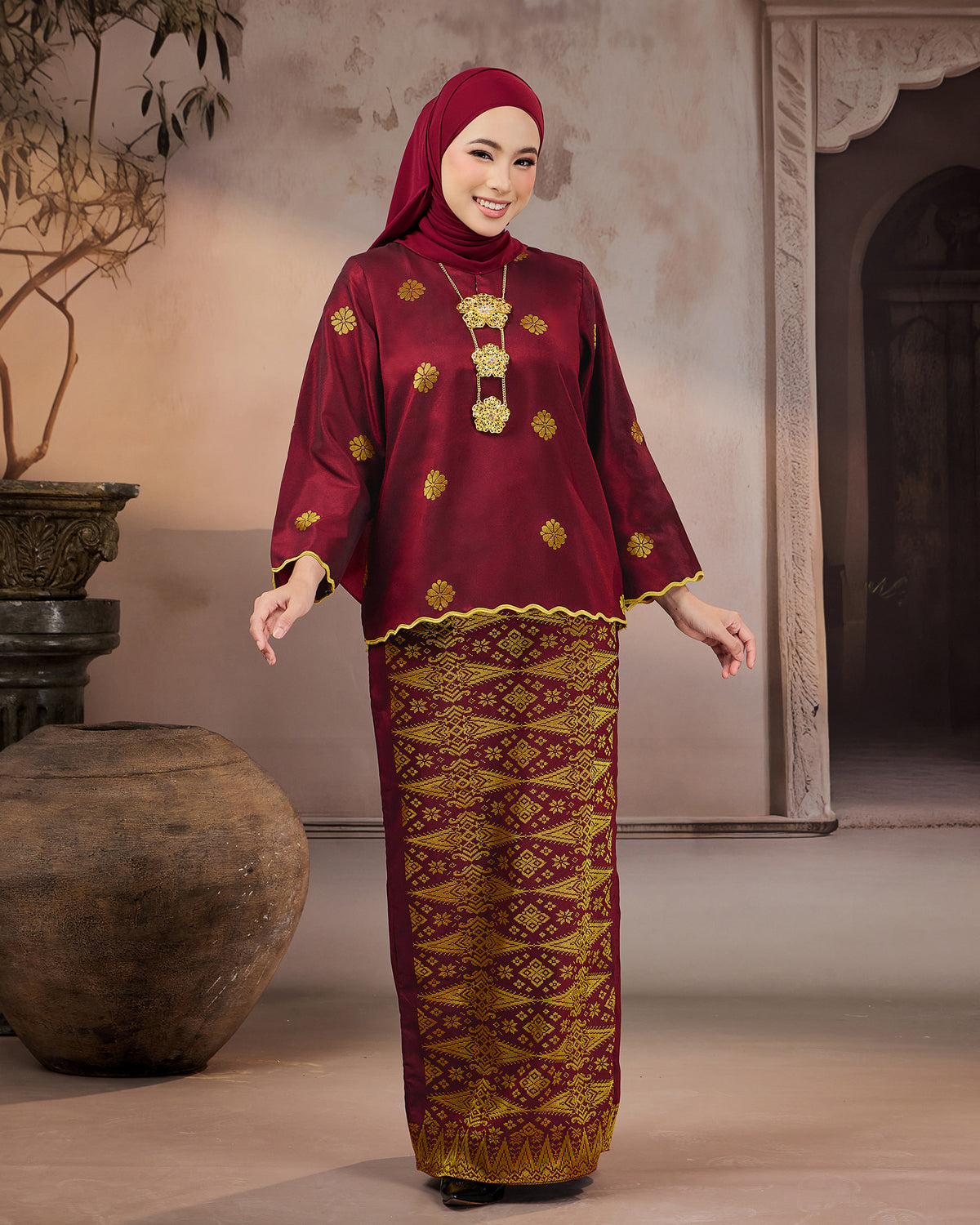 KURUNG RATNA (KEDAH SULAM) | MAROON - GOLD