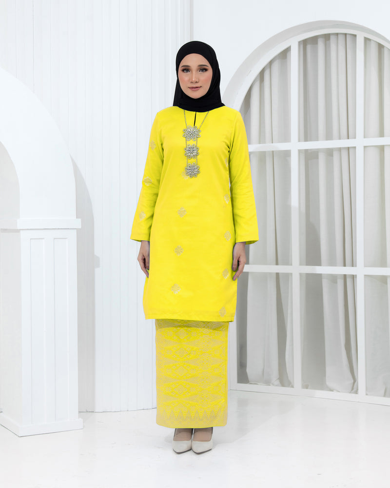 ROYAL-YELLOW | Kurung Layla - Moden