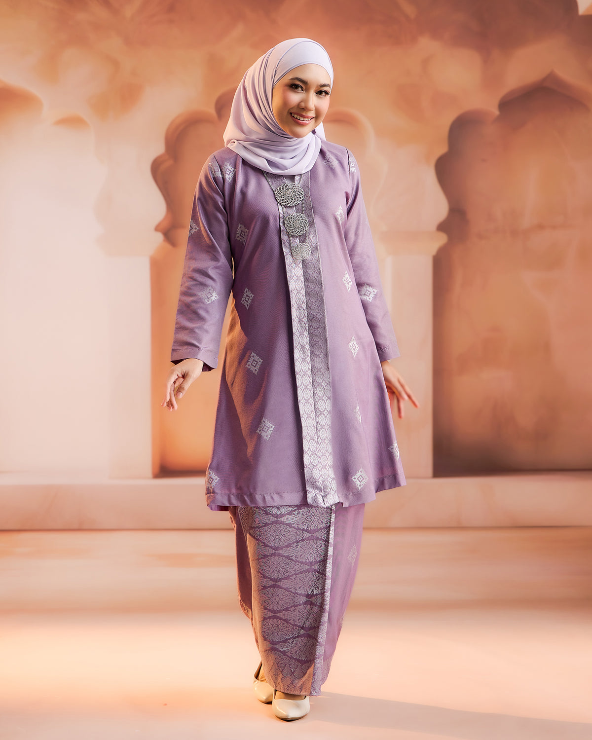 KURUNG NILAMSARI (KEBAYA) RTW | DUSTY PURPLE SILVER