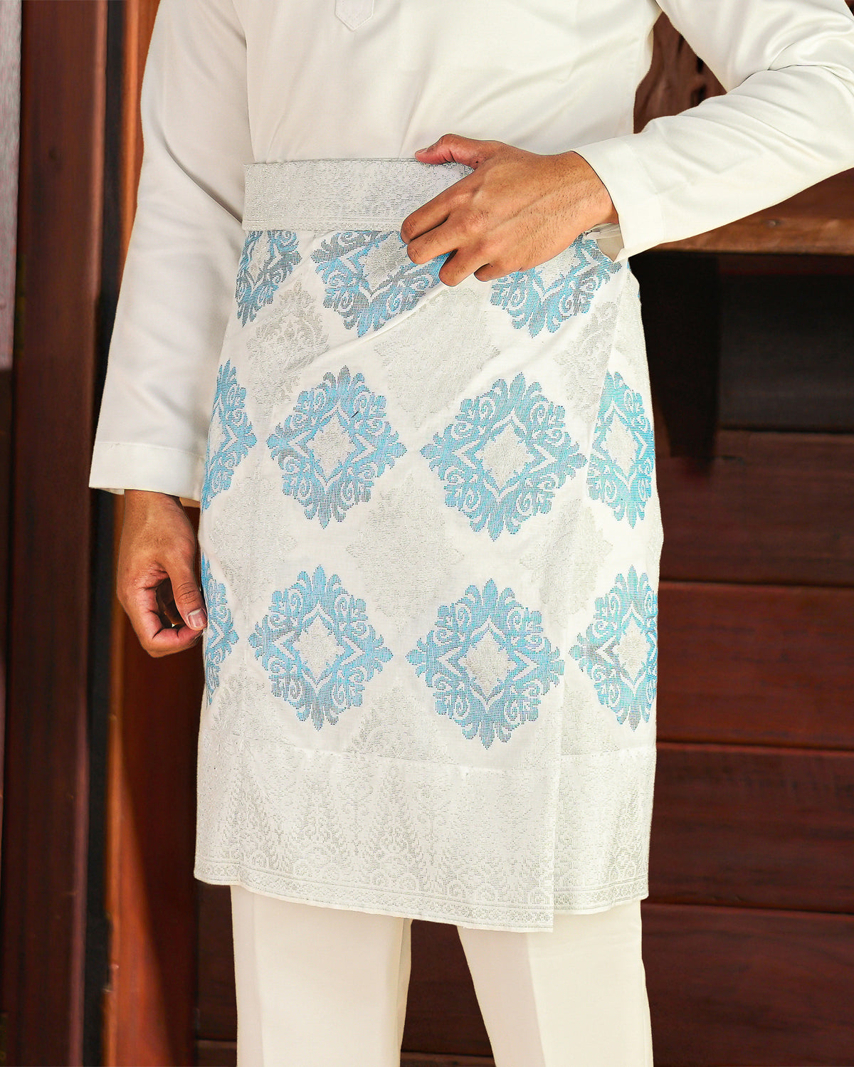 MALEEQ INSTANT | White Silver/Blue -  Handmade