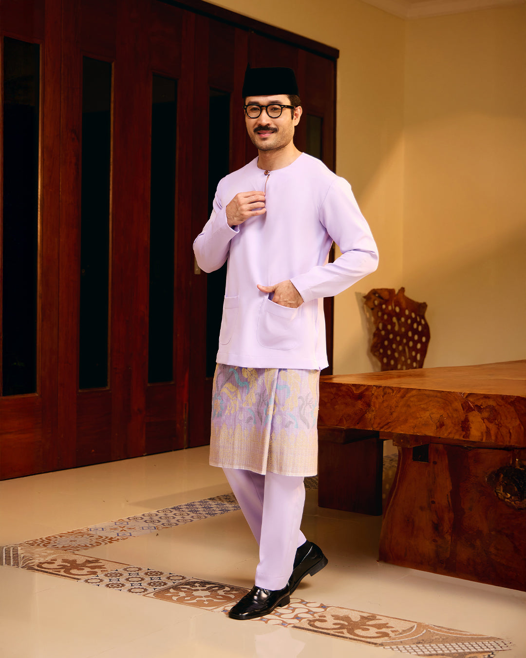 BAJU MELAYU PUTRA (TELUK BELANGA) - LILAC (Baju Melayu ONLY)