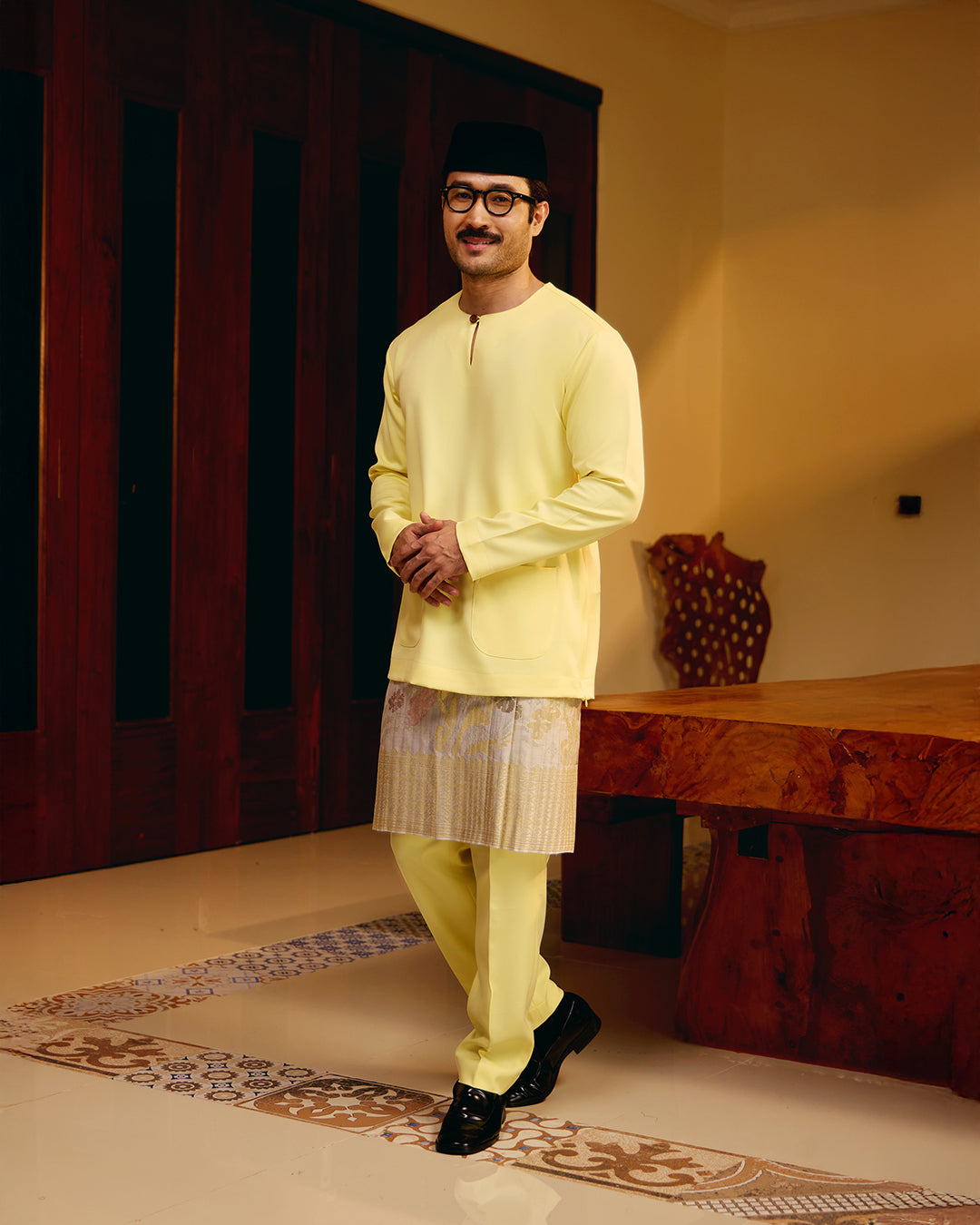 BAJU MELAYU PUTRA (TELUK BELANGA) - SOFT YELLOW (Baju Melayu ONLY)
