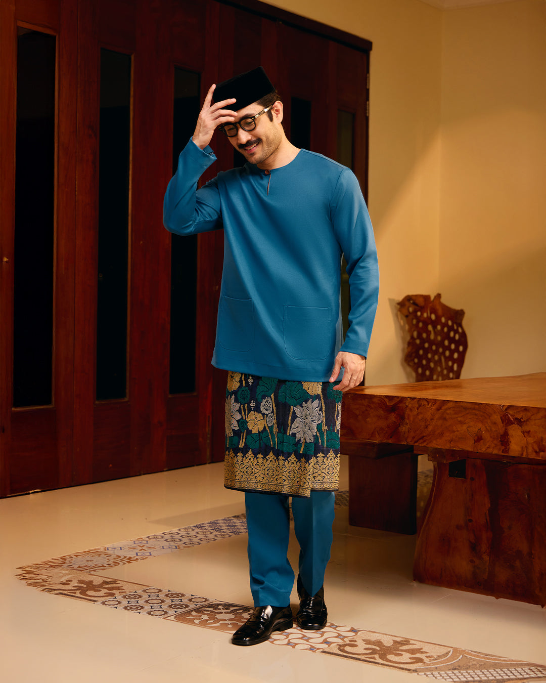 BAJU MELAYU PUTRA (TELUK BELANGA) - TEAL BLUE (Baju Melayu ONLY)