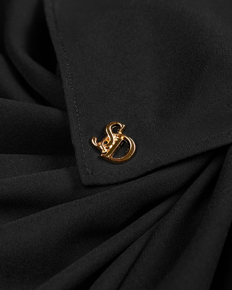 LUNA SHAWL - BLACK | FLOWY TUDUNG