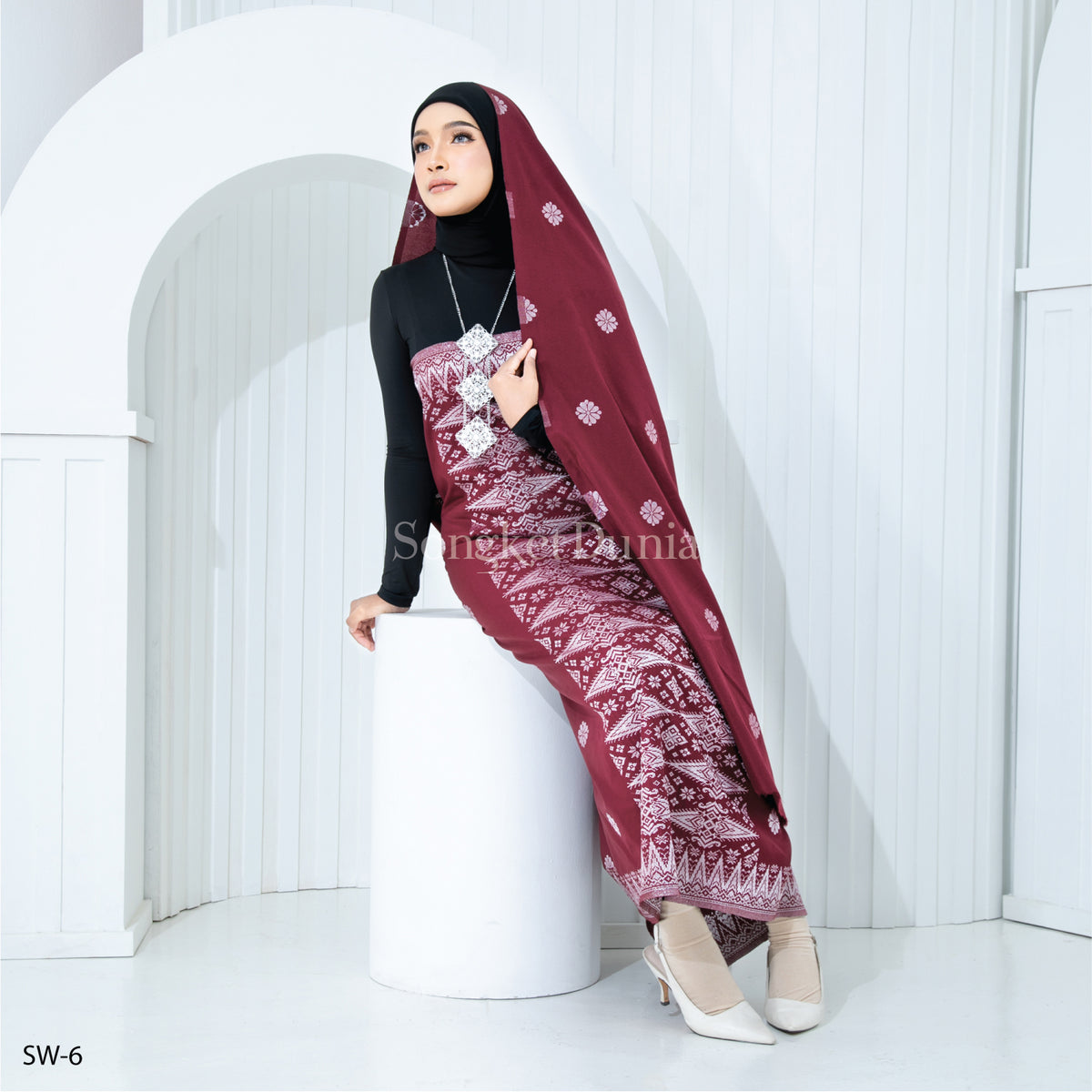 MAROON - SILVER (SW-6) | MELATI