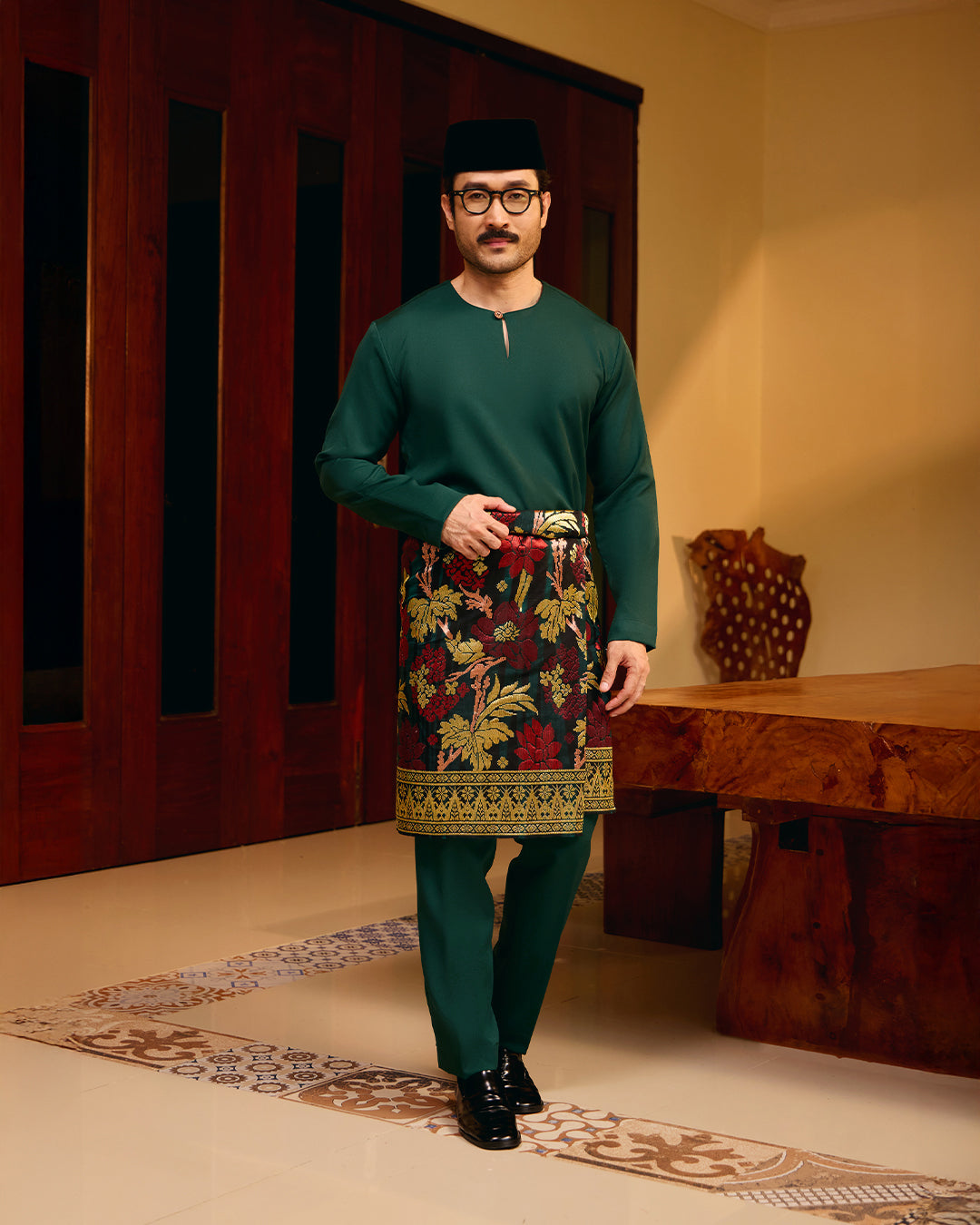 BAJU MELAYU PUTRA (TELUK BELANGA) - DARK EMERLAD (Baju Melayu ONLY)