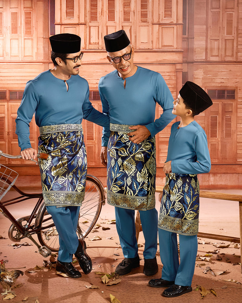 SAMPIN REKA SERASI (KIDS) - BLACK GOLD/TEAL BLUE (RS03)