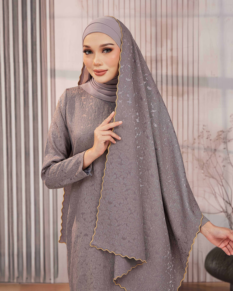 KURUNG ORKED (Moden) - Grey | Soft Premium Brocade