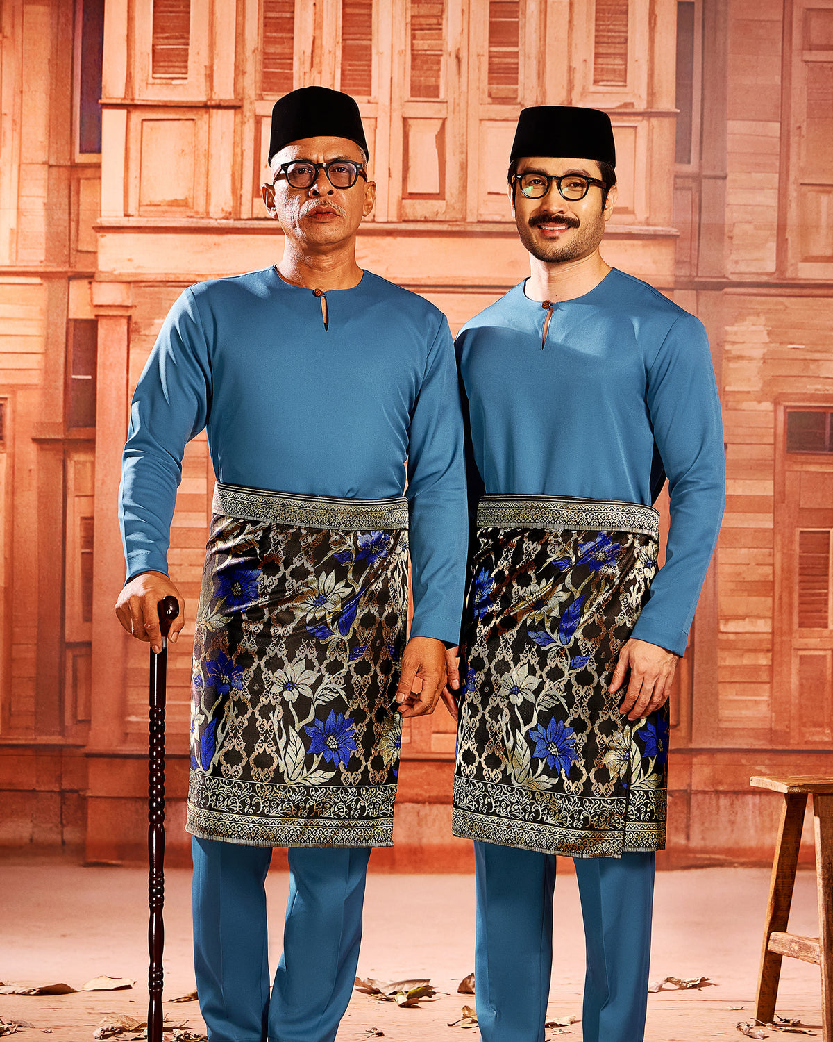 SAMPIN TUNJUNG (ADULT) - BLACK GOLD/BLUE (TJ04)