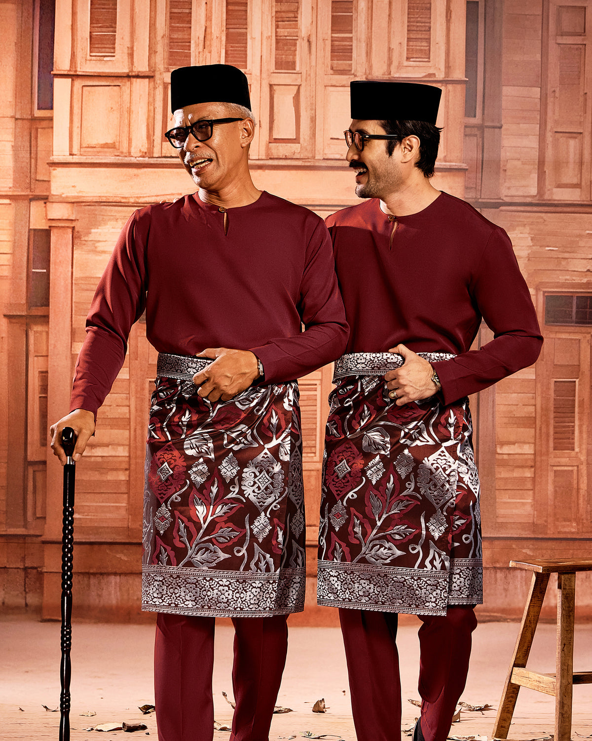 SAMPIN REKA SERASI (ADULT) - BLACK SILVER/MAROON (RS04)