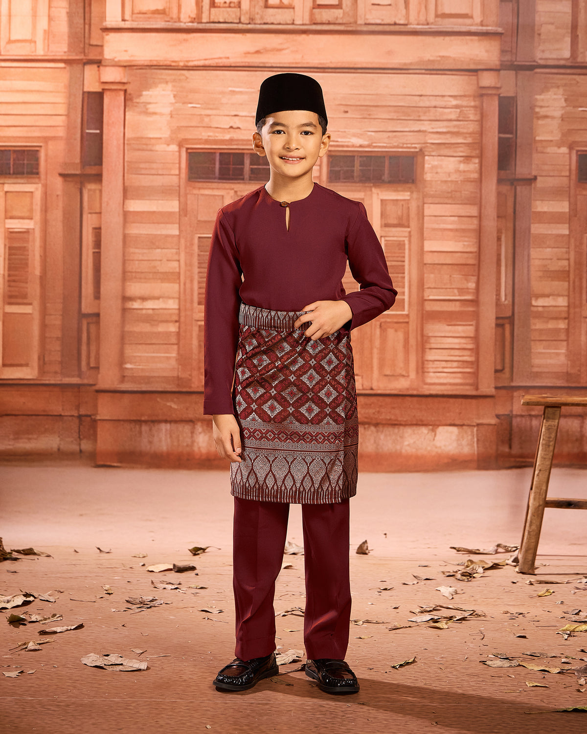 SAMPIN RA'JAH (KIDS) - BURGUNDY/MAROON (RJ04)