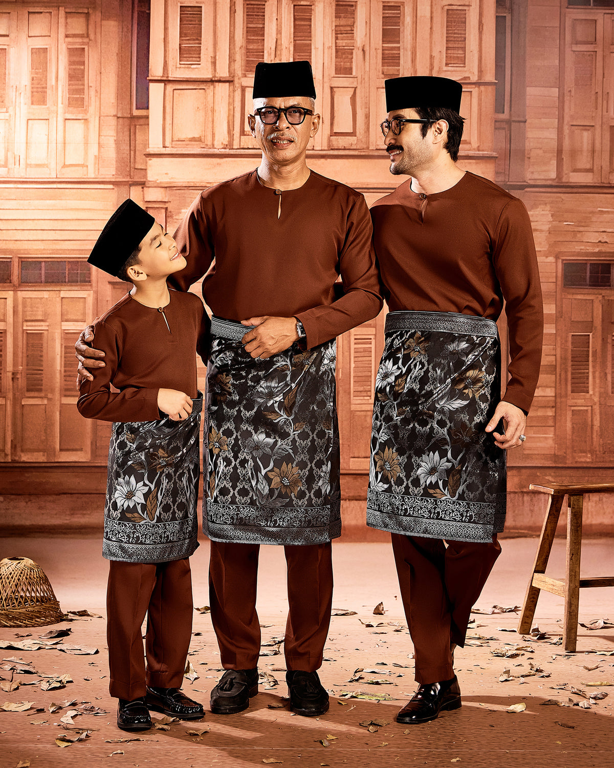 SAMPIN TUNJUNG (ADULT) - BLACK SILVER/BROWN (TJ07)