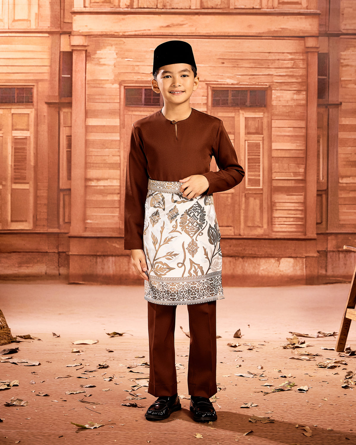 SAMPIN REKA SERASI (KIDS) - WHITE/BROWN (RS08)