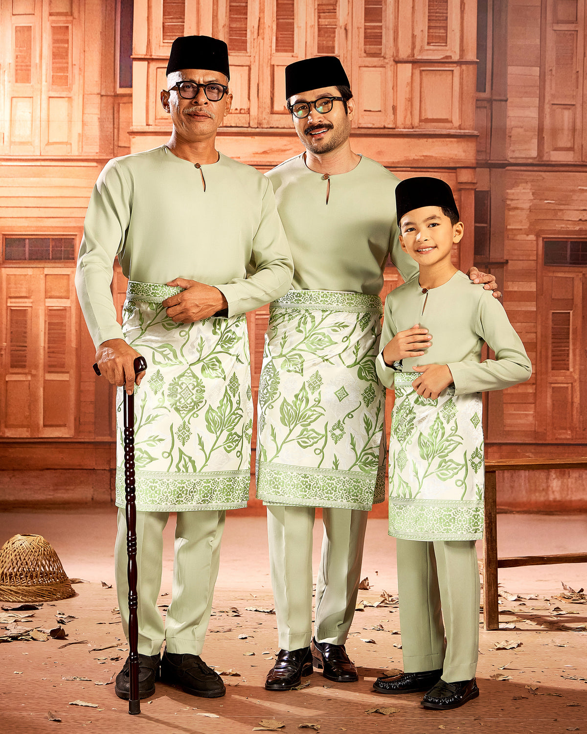 SAMPIN REKA SERASI (KIDS) - WHITE SILVER/GREEN (RS07)