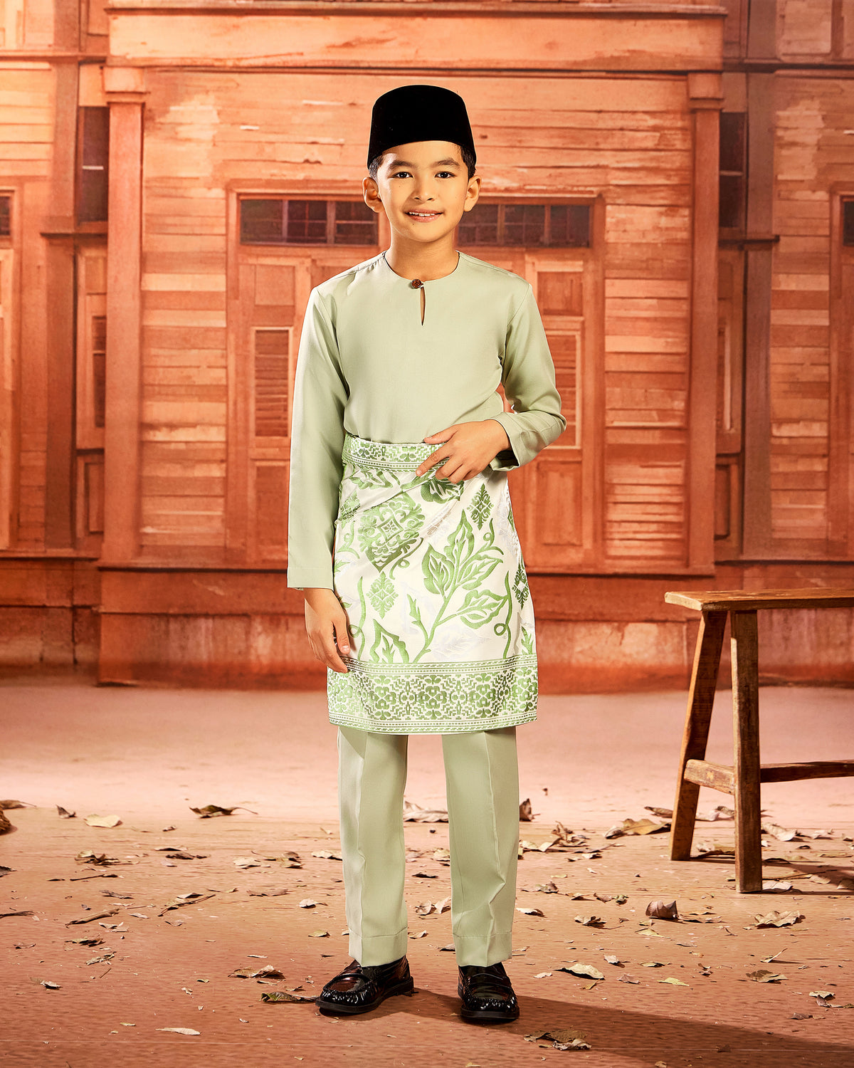 SAMPIN REKA SERASI (KIDS) - WHITE SILVER/GREEN (RS07)