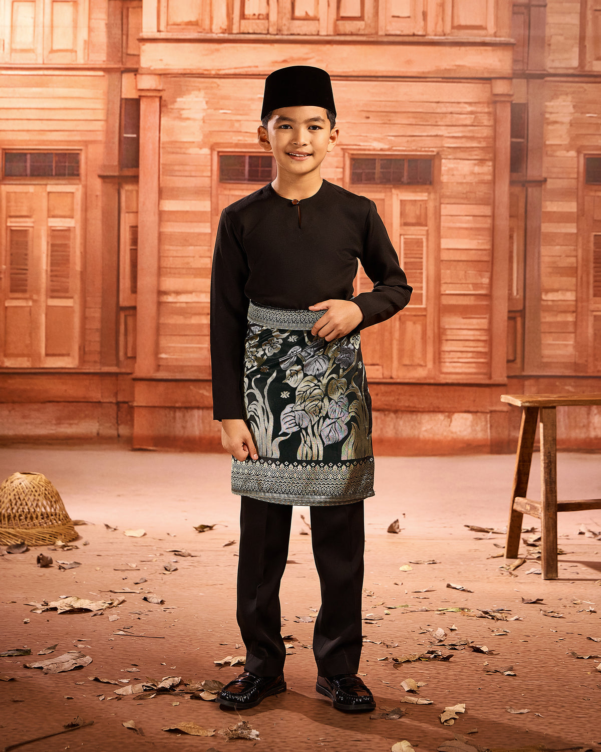 SAMPIN SIREH MAHKOTA (KIDS) - BLACK GOLD/SILVER (SM02)