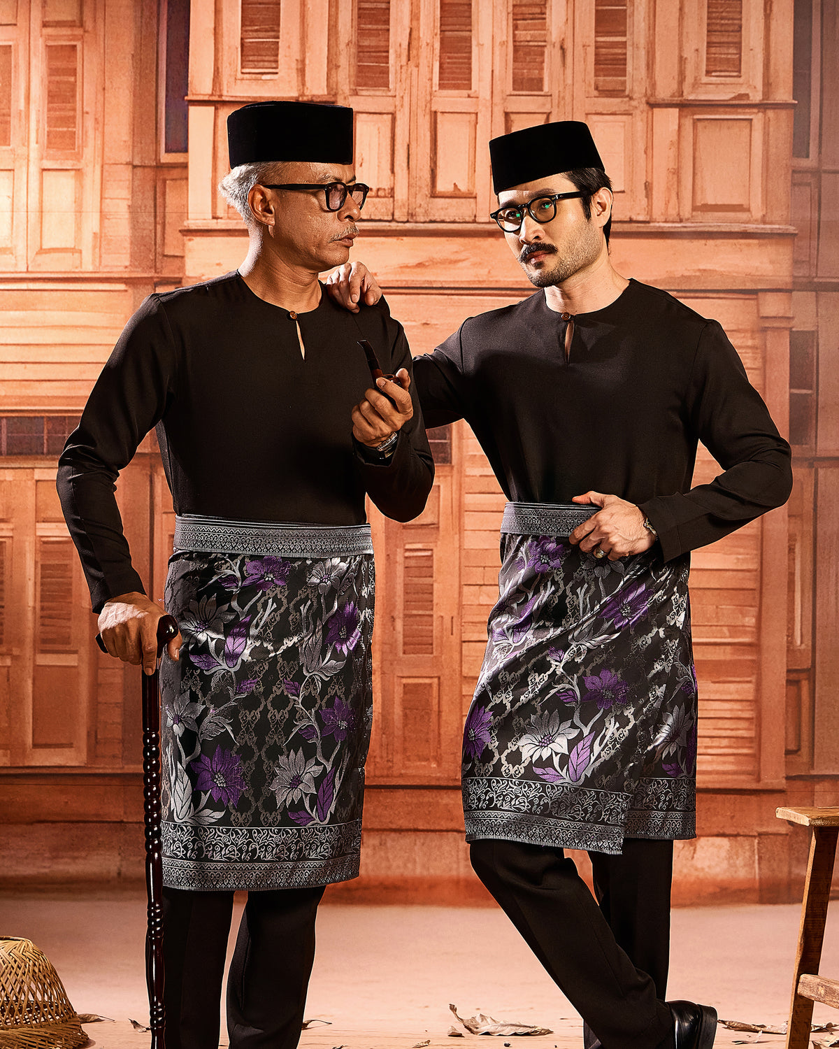 SAMPIN TUNJUNG (ADULT) - BLACK SILVER/PURPLE (TJ06)