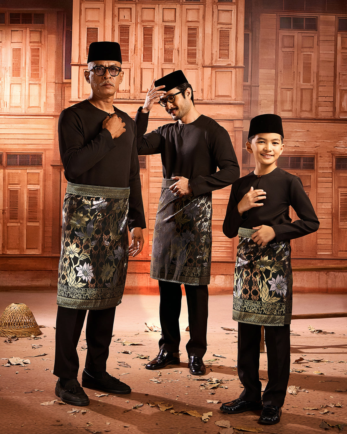 SAMPIN TUNJUNG (KIDS) - BLACK GOLD/SILVER (TJ02)