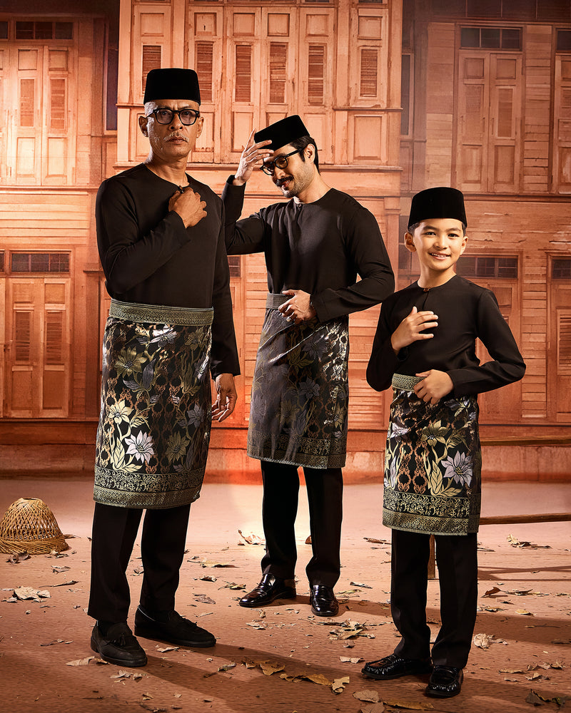 SAMPIN TUNJUNG (KIDS) - BLACK GOLD/SILVER (TJ02)