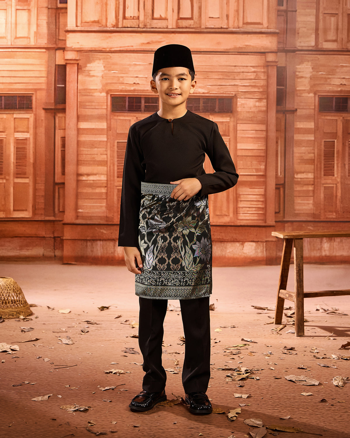 SAMPIN TUNJUNG (KIDS) - BLACK GOLD/SILVER (TJ02)