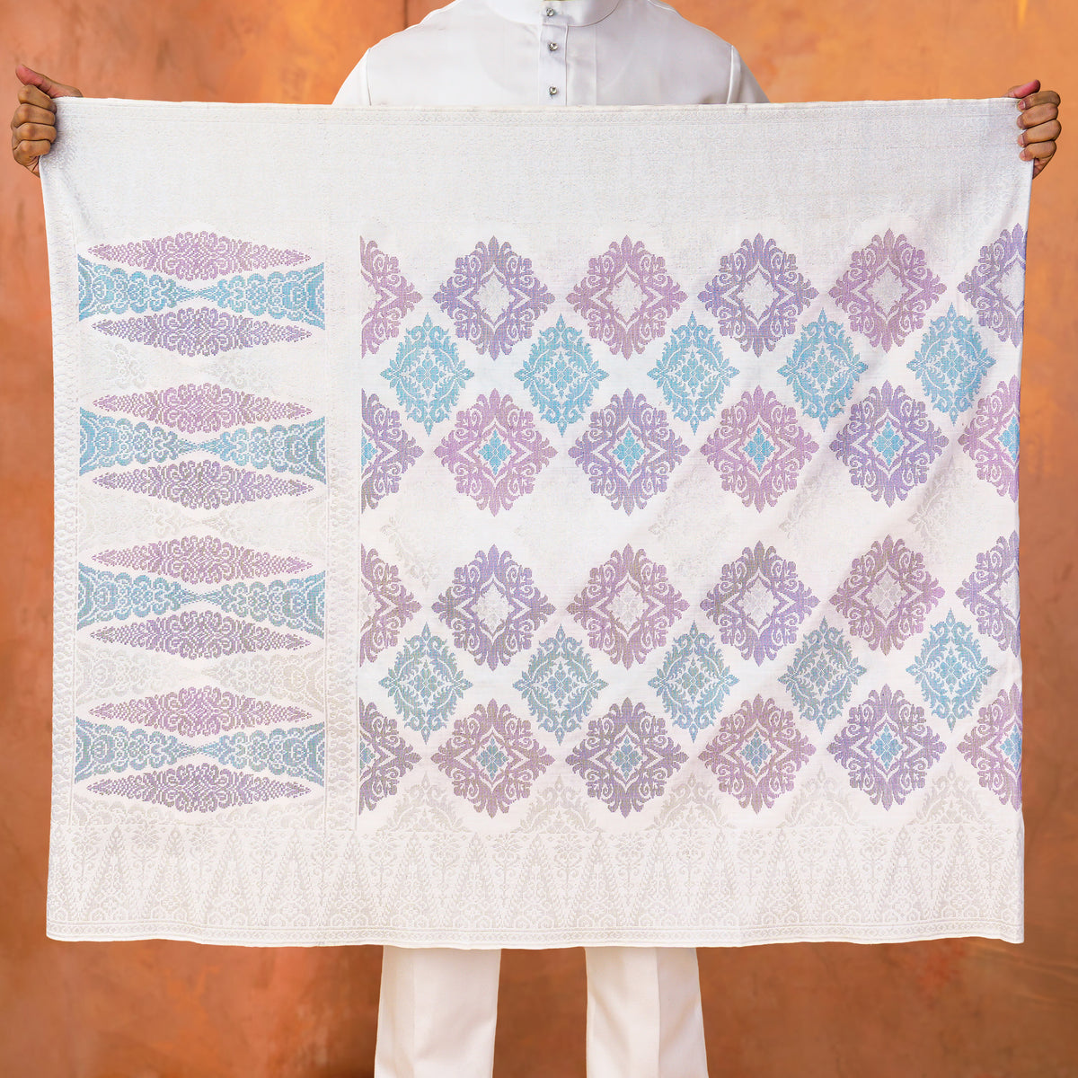 WHITE SILVER - DUSTY PURPLE | Premium Handmade
