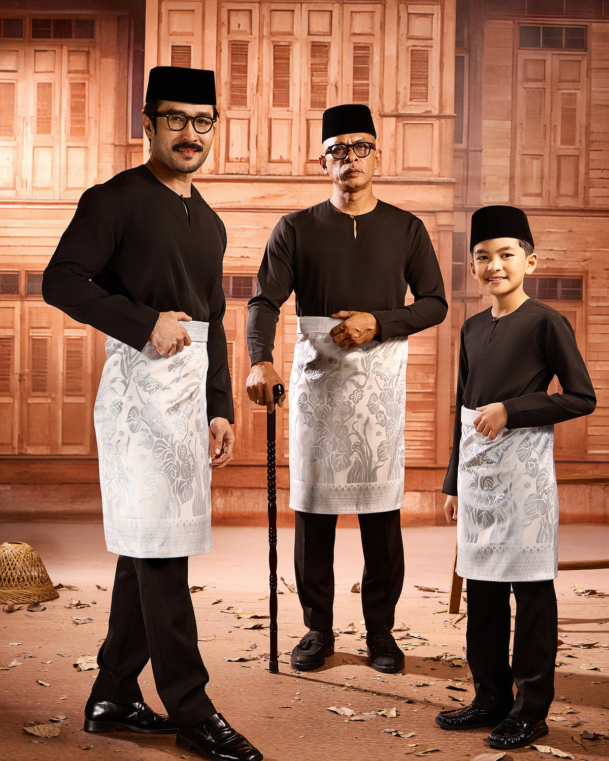 SAMPIN SIREH MAHKOTA (KIDS) - OFF WHITE/SILVER (SM08)