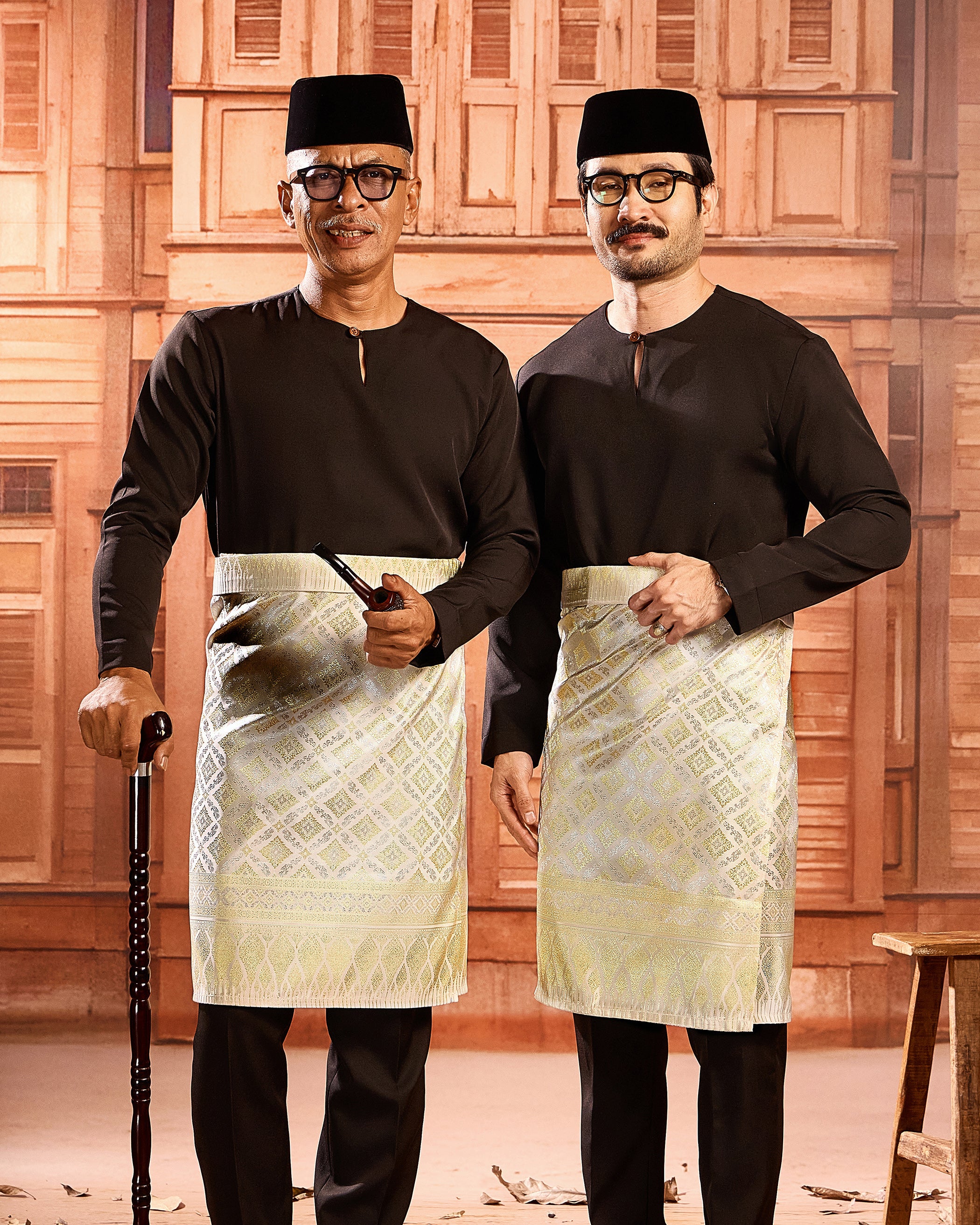 SAMPIN RA'JAH (ADULT) - WHITE GOLD/SILVER (RJ08) – SONGKET DUNIA