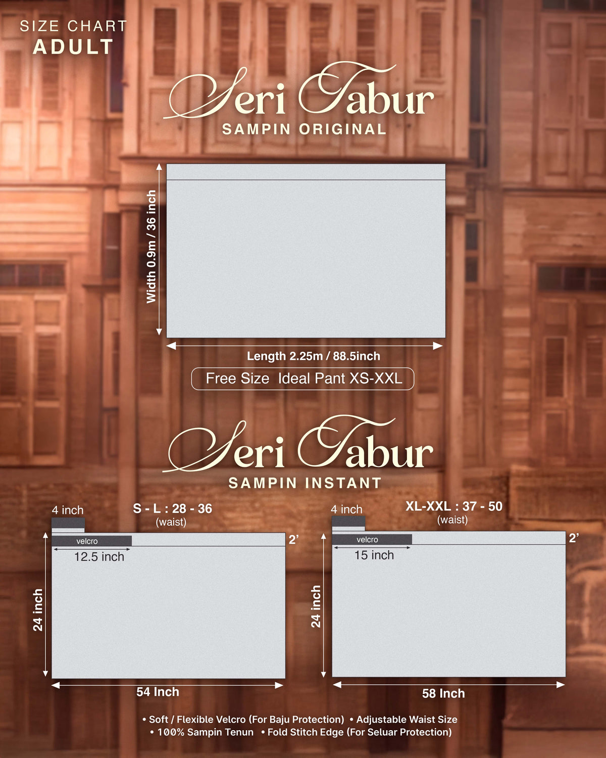 INSTANT SERI TABUR (ADULT) | Black Silver (SR04)