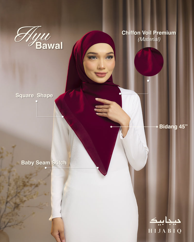 AYU BAWAL - PEACH | LIGHTWEIGHT SQUARE BAWAL
