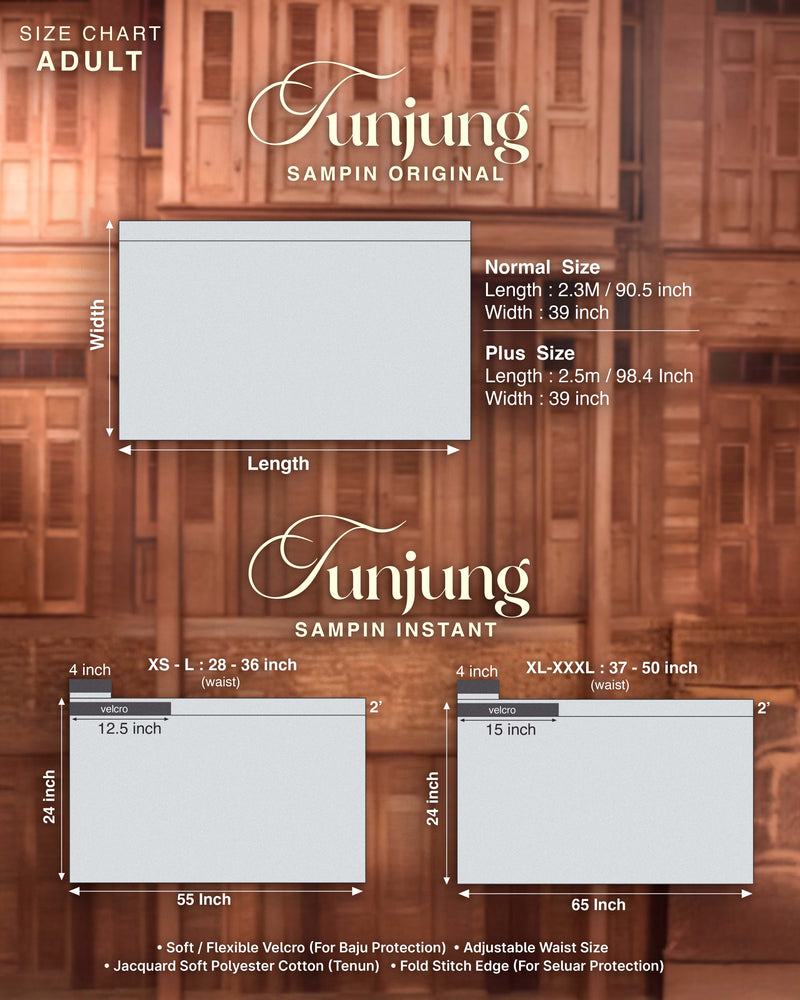 SAMPIN TUNJUNG (ADULT) - BLACK GOLD/SILVER (TJ02)