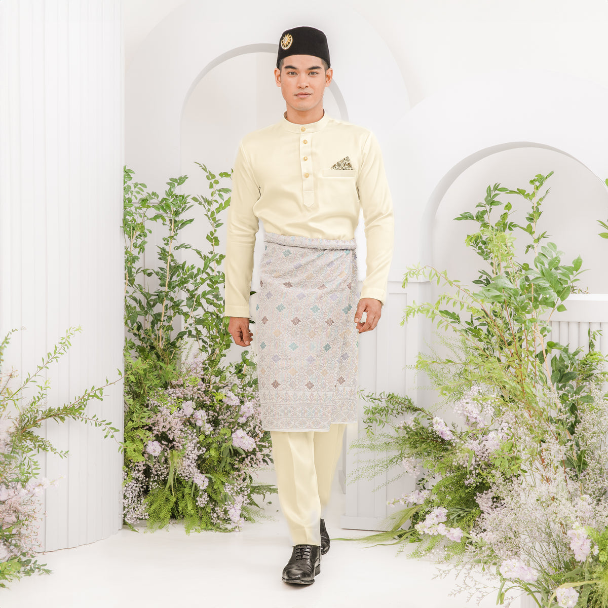 BAJU MELAYU PREMIUM DUCHESS (CREAM)