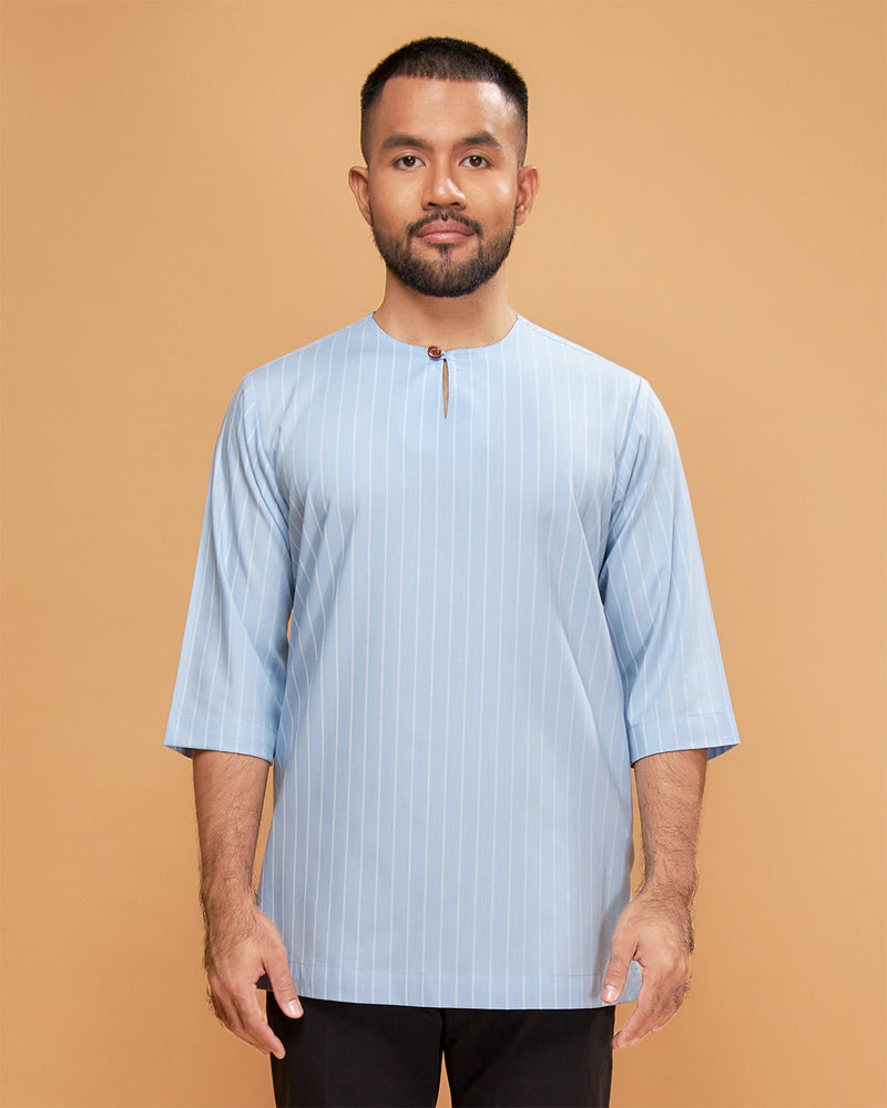 KURTA HADI (STRIPES) - BABY BLUE