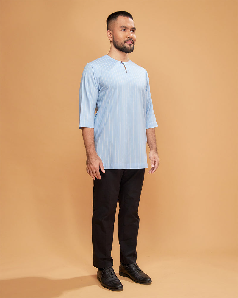 KURTA HADI (STRIPES) - BABY BLUE