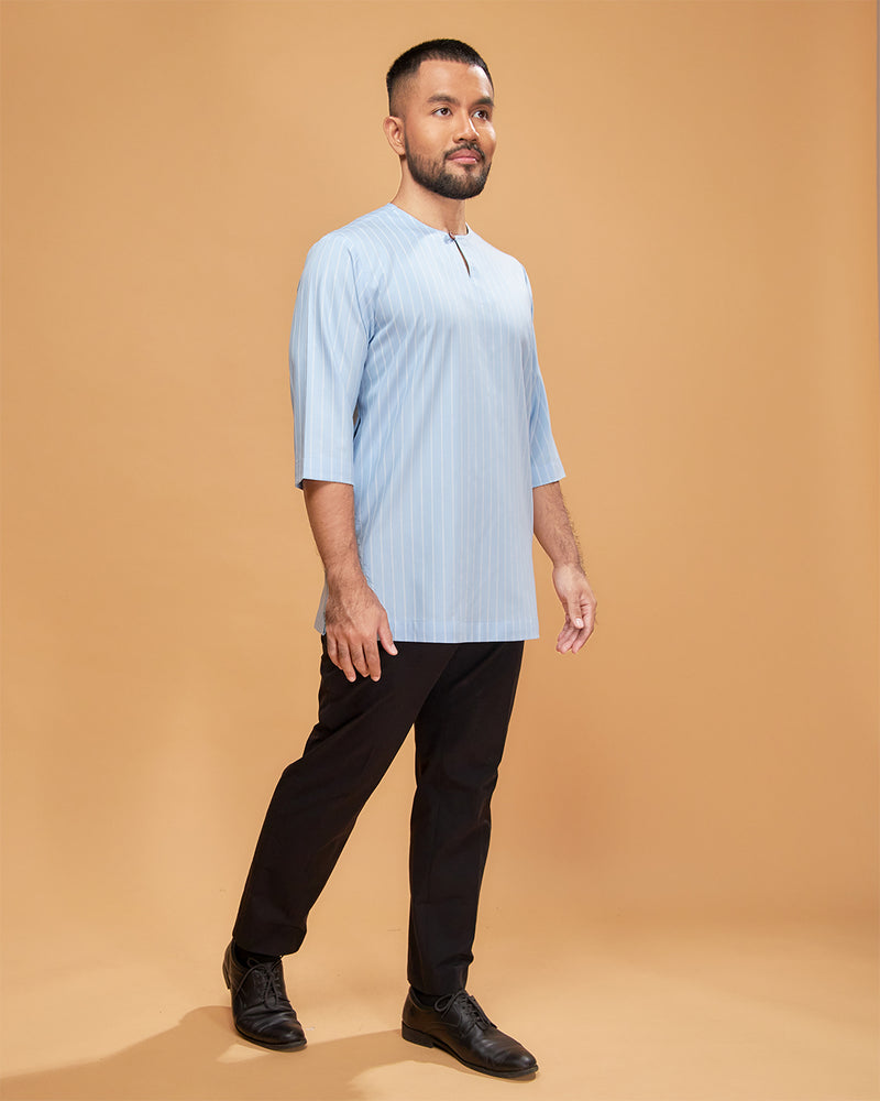 KURTA HADI (STRIPES) - BABY BLUE