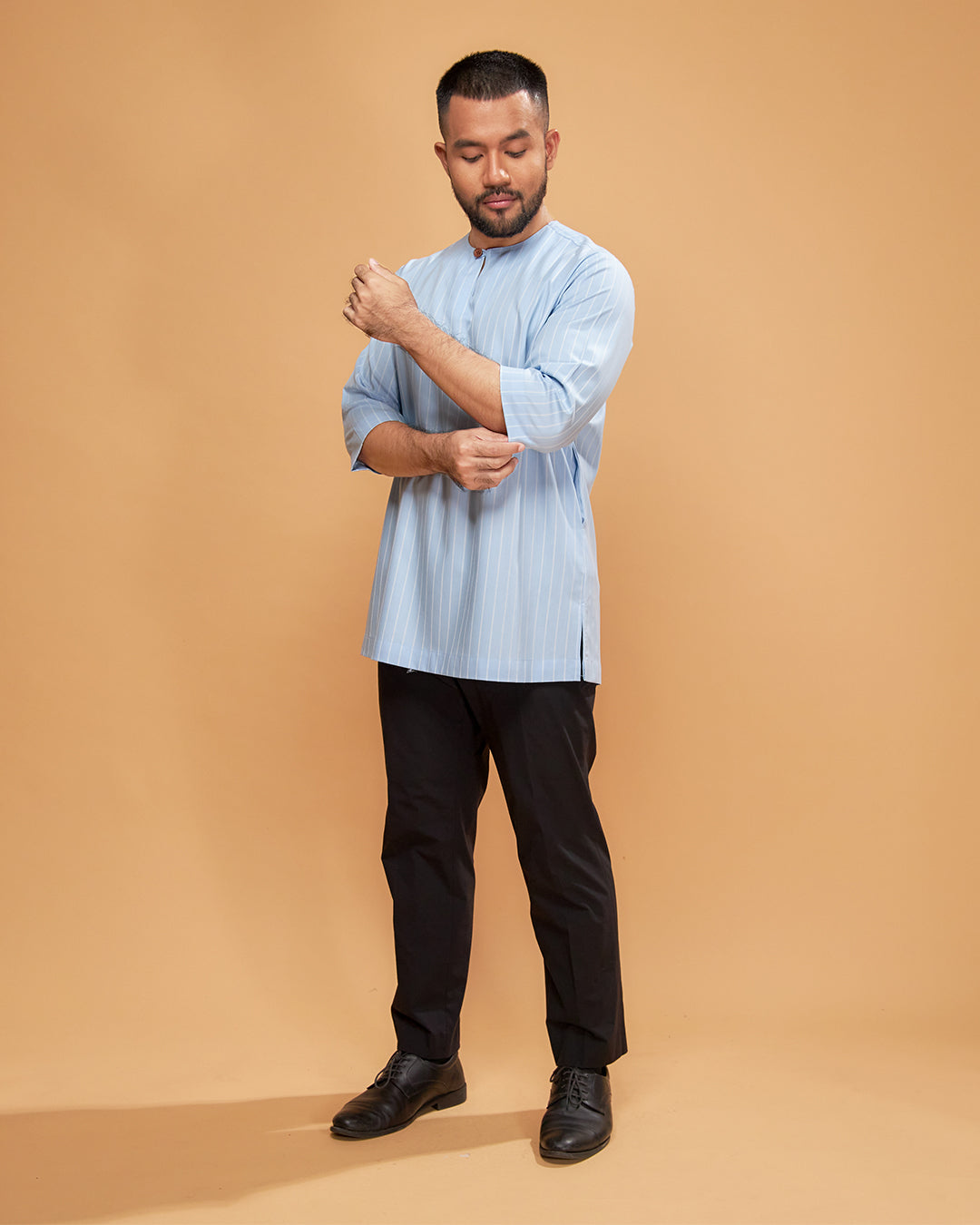 KURTA HADI (STRIPES) - BABY BLUE