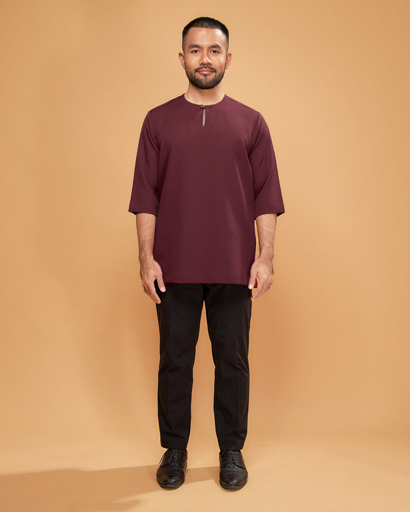 KURTA ARJUNA (Plain) - BURGUNDY