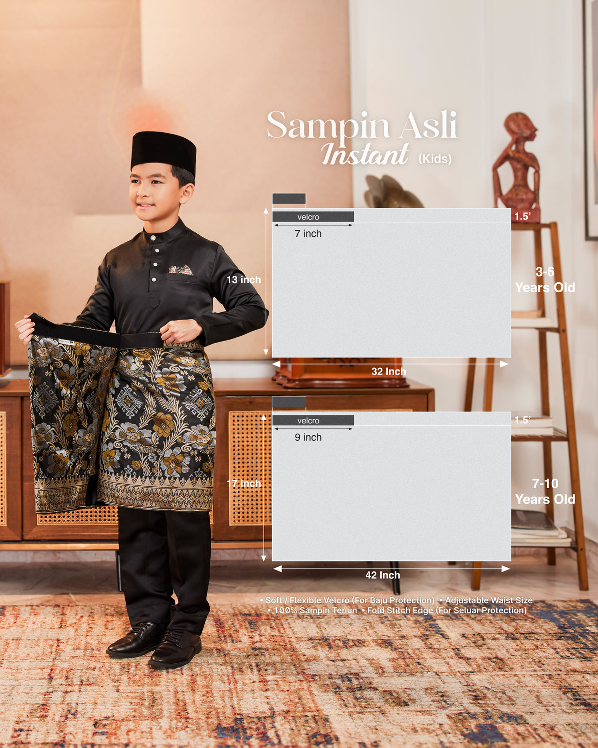 INSTANT MAJESTIC KIDS | Black Gold/Mix (SMO77)