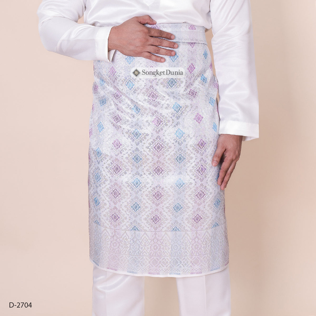 WHITE SILVER - Pink Blue (D-2704) | Majestic