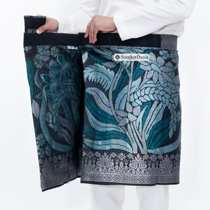 SAMPIN ASLI INSTANT | Black Silver & Turquoise (TM168) - Majestic