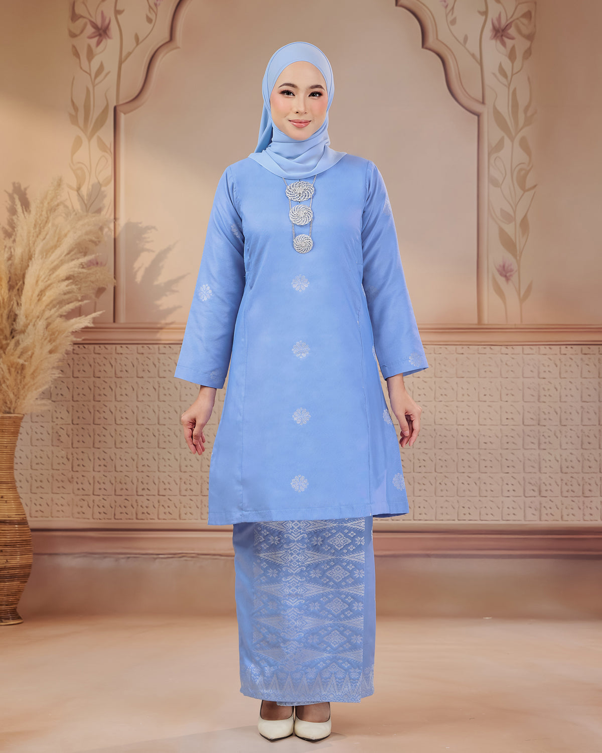 KURUNG SURAYA (PESAK GANTUNG) | BABY BLUE - SILVER