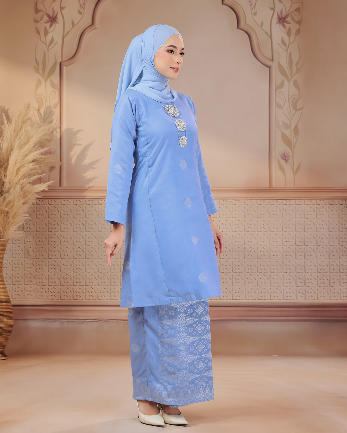 KURUNG SURAYA (PESAK GANTUNG) | BABY BLUE - SILVER