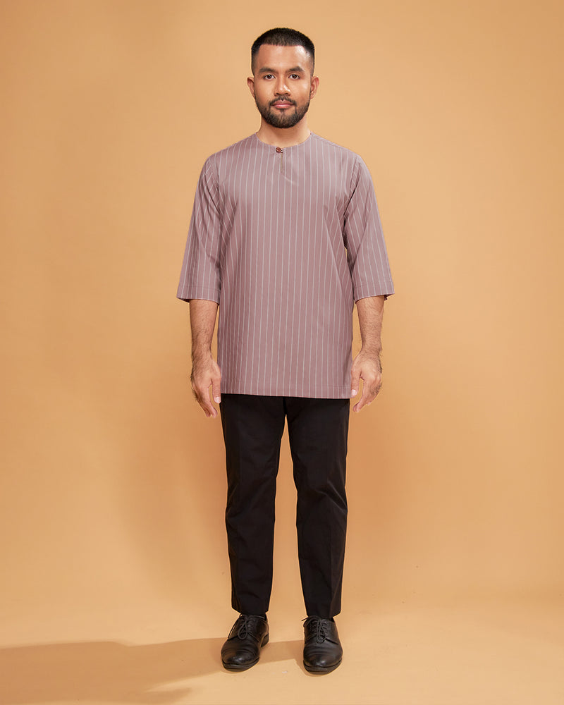 KURTA HADI (STRIPES) - DUSTY PURPLE