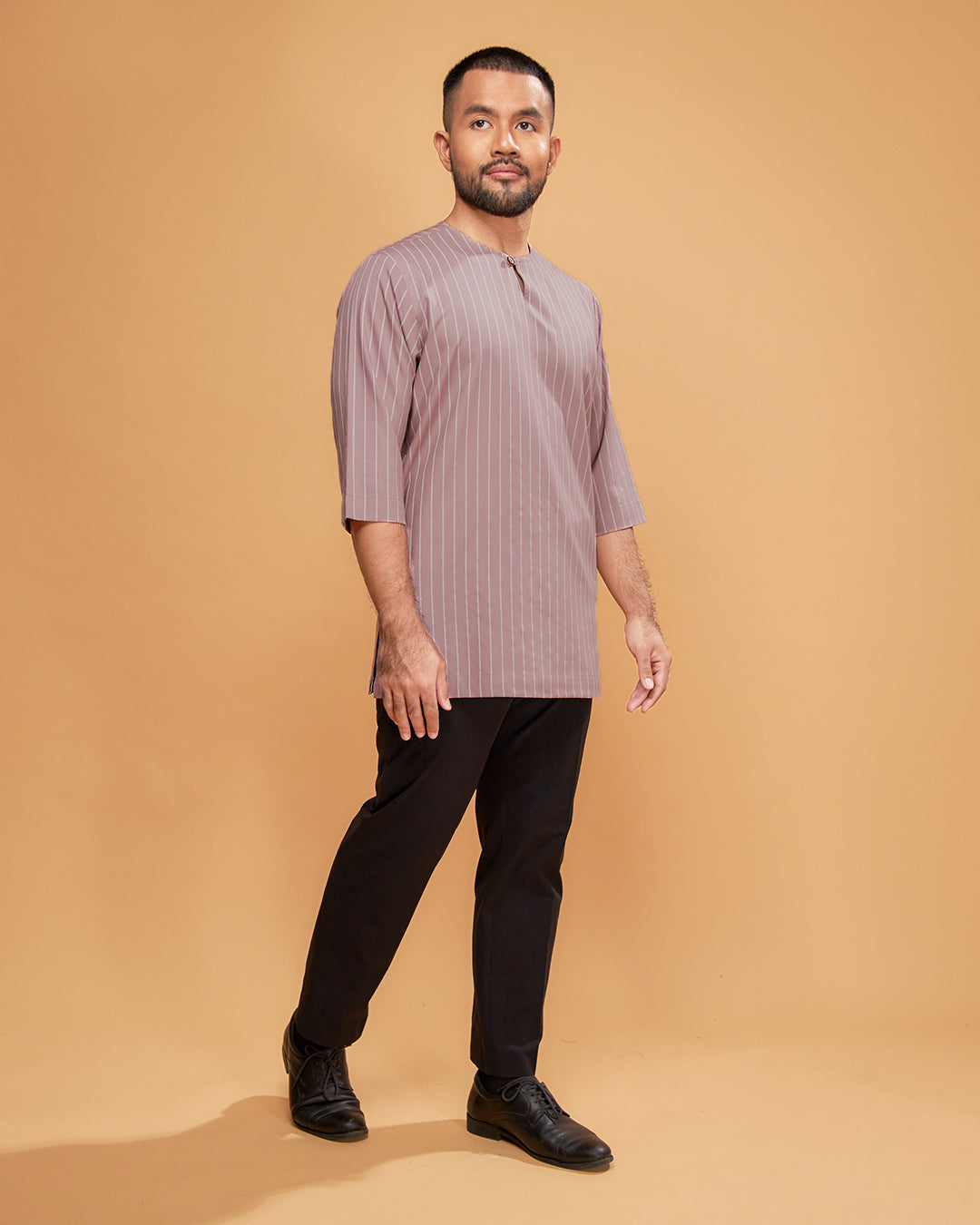 KURTA HADI (STRIPES) - DUSTY PURPLE