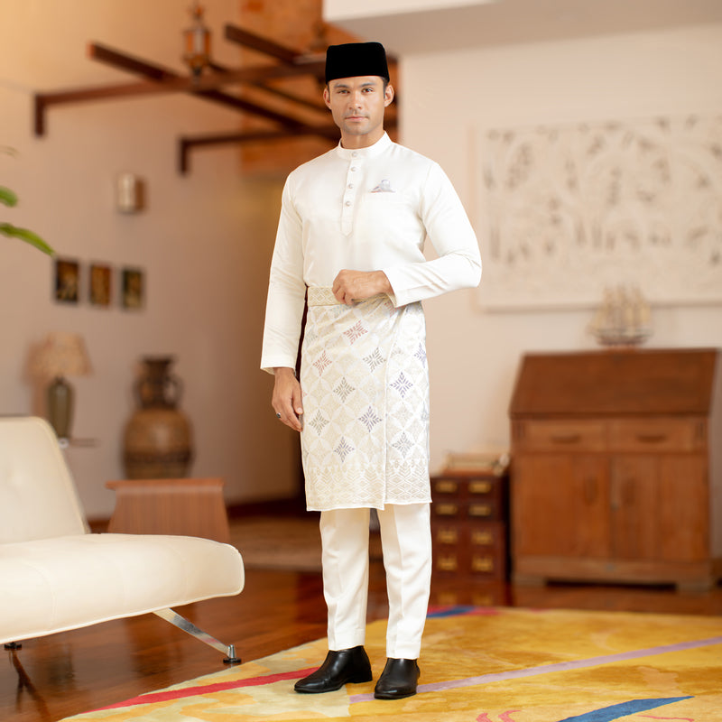 INSTANT MALEEQ HANDMADE DATO-WHITE GOLD/MIX