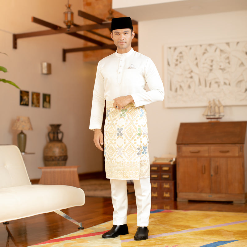 INSTANT MALEEQ HANDMADE DATO-WHITE GOLD/MIX